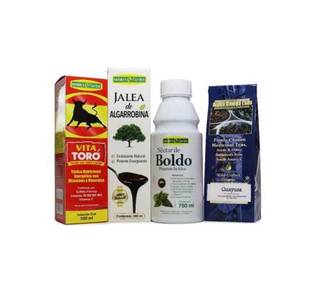 Fatigue Bundle – VitaToro, Algarrabina, Guayusa Tea, Boldo capsules.